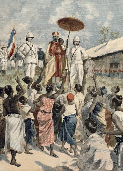 Proklamation des neuen Königs von Dahomey, aus 